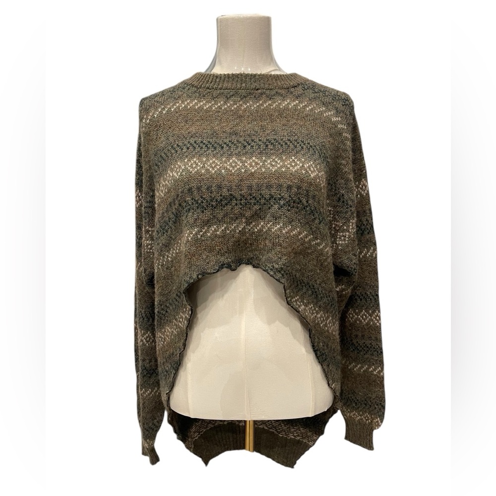 frust of a kind Women's Brown Patterned Sweater